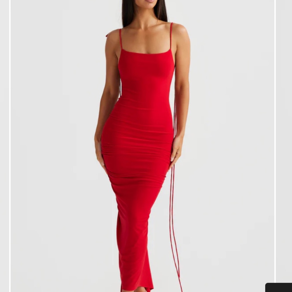 Melani the label Red Midi Dress